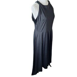 Long Black Dress Women XL Halter Sleeveless Top with Zipper Back Classic